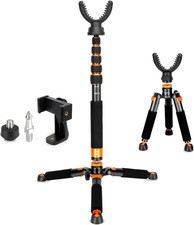 Aluminum Hunting Monopod - 21"-67" Shooting Tripod Stand with 360 Rotating V Yok