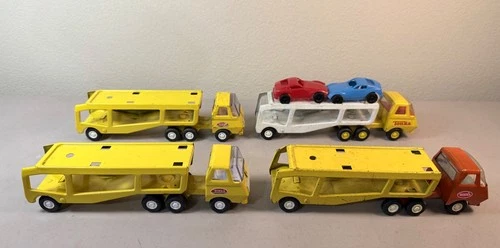 Mixed Lot of 4 Diecast Vintage Tiny Tonka Car Carriers