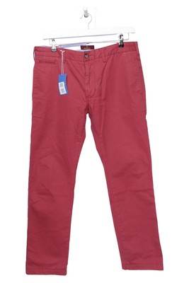 Morris Herren Jeans Straight Leg W35 Rot Baumwolle