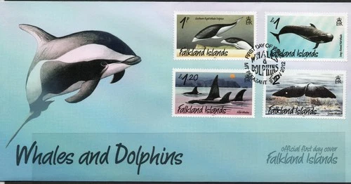 Falkland Islands 2012 Whales & Dolphins definitives set of 3 x FDC, SG 1231/42