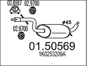 Mts MittelschalldäMpfer SchalldäMpfer FüR Vw Golf V 1K1 1.4 Fsi 5M1 521