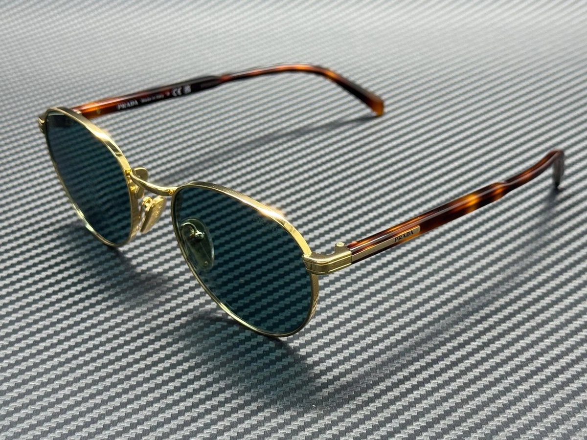PRADA PR B51S 5AK40K Gold Lago Blue Men's 53 mm Sunglasses | eBay