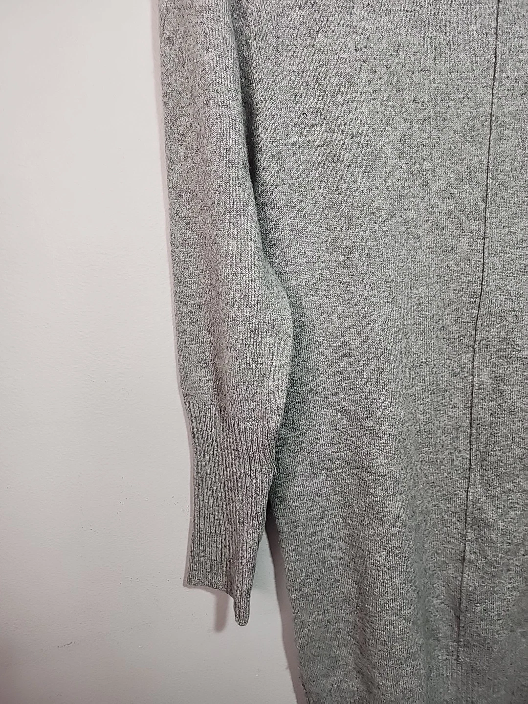 VETEMENTS Abito maglione Athleta CASHMERE Adi Mudra grigio erica collo aperto coccolone XXS