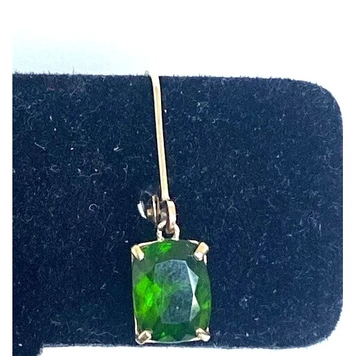 YELLOW GOLD AND LAB-CREATED EMERALD EARRINGS SKY - Image 3 of 4