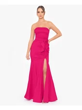 BLONDIE NITES Womens Unlined Sleeveless Strapless Full-Length Formal Gown Dress