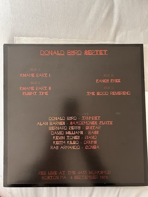 Donald Byrd - Live At The Jazz Workshop Boston. Vinyl LP