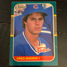 Donruss The Rookies 1987 Greg Maddux Cubs #52 Rookie Baseball Card. rookie card picture