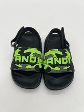 And1 Boy Black Green Sandals Sz 7/8