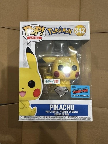 Funko Pop! Pokemon Pikachu Diamond #842 2021 NYCC Exclusive Official Sticker