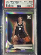2019 Panini Donruss Optic Keldon Johnson Holo  PSA 10 #186