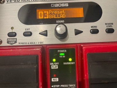 Boss VE-20 Vocal Effects Processor Pedal Harmony Reverb Delay aus Japan