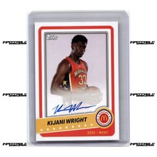 2022 Topps Chrome McDonald's A/A - #PA-KWR Kijani Wright Rookie On Card Auto