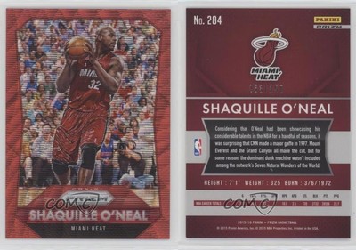 2015-16 Panini Prizm Ruby Wave Prizm /350 Shaquille O'Neal #284 HOF