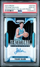 2024 Panini Prizm Tidjane Salaun Sensational Signatures Silver RC Auto PSA 10
