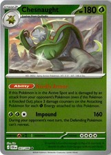 Pokemon TCG Chesnaught 007/086 Reverse Holofoil ME04: Chaos Rising