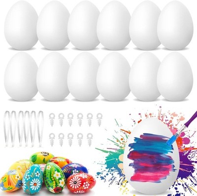 Plastic Easter Eggs, for Painting and Labeling Yourself, 25 Pieces Decoration fo