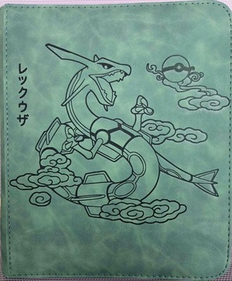 Pokemon Rayqaza 2x2 Green Top Loader Binder 112 Cards Ready to Ship