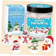 Jar, 60 Affirmation Cards for Women, Men, Teens & Coworkers, Positive Snowman