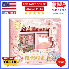 Washi Tape & Sticker Set 10 Rolls Decorative Washi Tape Memo Sheets for Journals