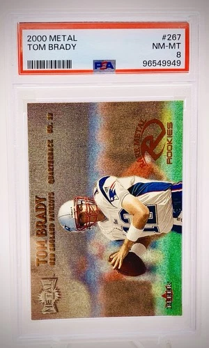 2000 Metal Tom Brady RC #267 PSA NM-MT 8 Future HOF Seven Rings GOAT!!!