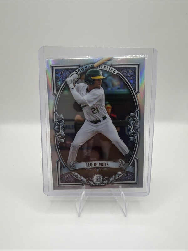 2026 Bowman Chrome: Sterling #BST-9 Leo De Vries - Athletics 