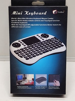 Mini Wireless Keyboard Black Touchpad 2.4GHz for Smart TV Android PC New Open 