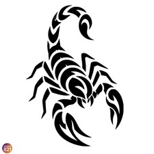Tribal Scorpion Silhouette Scorpion Decal Sticker Car Window Laptop