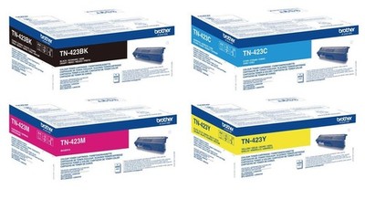Brother Original TN423 Toner 4er Multipack, cyan, magenta, gelb, schwarz