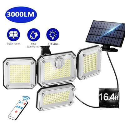 3000LM Outdoor Solar Motion Sensor Light 333 LEDs Waterproof Security Wall Lamp