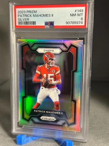 2023 PRIZM PATRICK MAHOMES II SILVER #149 PSA 8