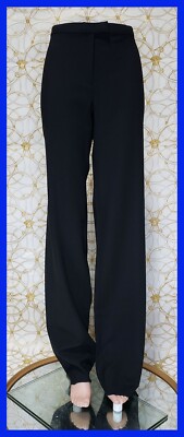 VINTAGE GIANNI VERSACE BLACK STRETCHY WOOL PANTS size 48 VINTAGE GIANNI VERSACE BLACK STRETCHY WOOL PANTS size 48