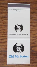 JEWEL MATCHBOOK COVER: OLD MR. BOSTON WHISKEY KENTUCKY EMPTY MATCHCOVER -A13