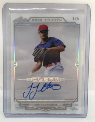 2019 LEAF TRINITY CLEAR  Baseball  Tre Fletcher RC AUTO #1/5  CARDINALS