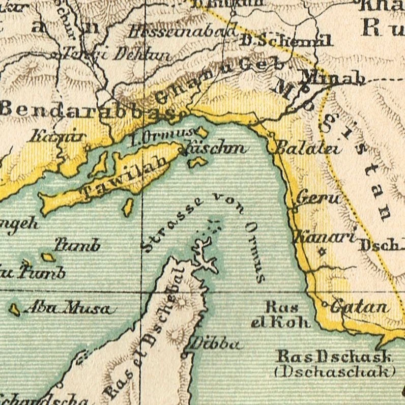 Irán Irak Persia AFGANISTÁN Mapa Original 1894 Bagdad Teherán Foto 3 de 4