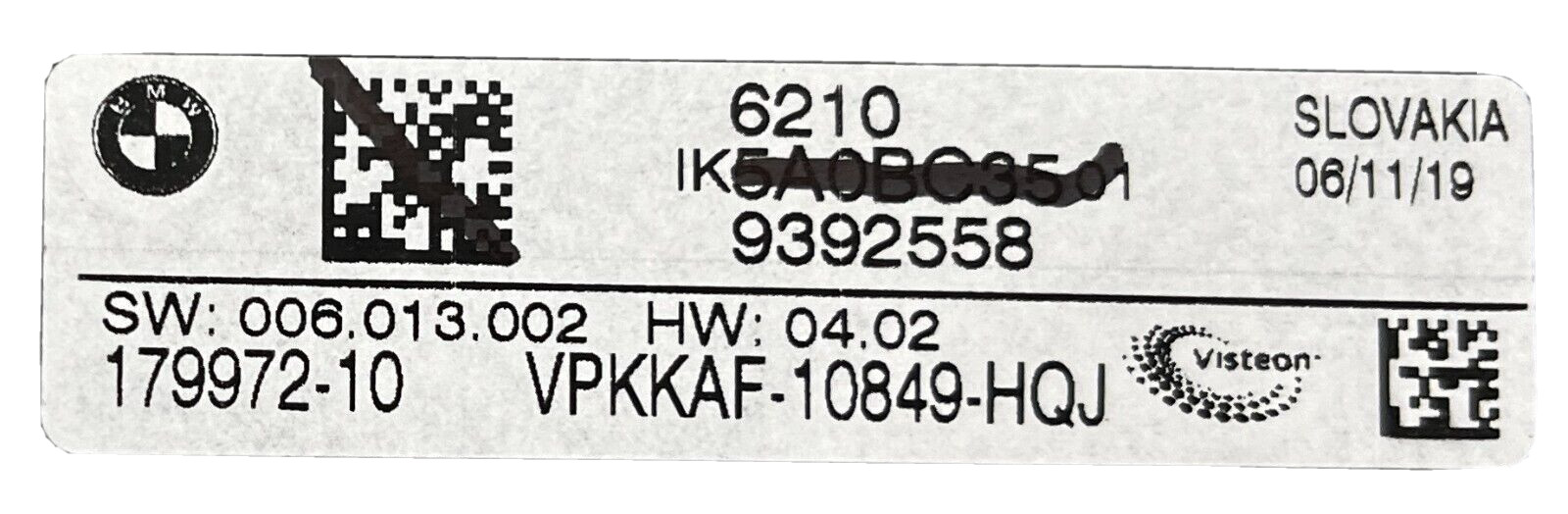2016-2020 BMW 5 SERIES USED INSTRUMENT CLUSTER P#9392558