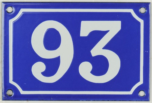 Blue enamel French house number door gate wall plate - NEW OLD STOCK from 2004 - Picture 69 of 76
