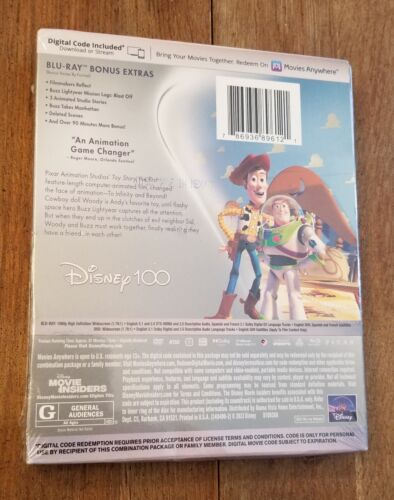 Toy Story Disney 100 Edition Blu-Ray & DVD with Collectible Pin - Picture 2 of 2
