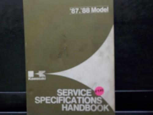 KAWASAKI 1987-1988 SERVICE SPECIFICATIONS HANDBOOK MANUAL (K400) - Picture 1 of 2
