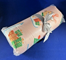 CATS CHRISTMAS Pink Fleece Christmas Themed Blanket Throw 50 x60 NEW with bow