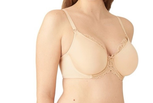 Wacoal Maternity T-shirt nursing bra underwire beige molded padded 32DD 32E - Picture 4 of 6