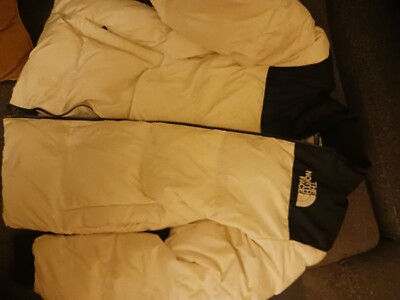 North Face 1996 Nuptse 700 Men's White Vintage down Jacket Black Free Shipping