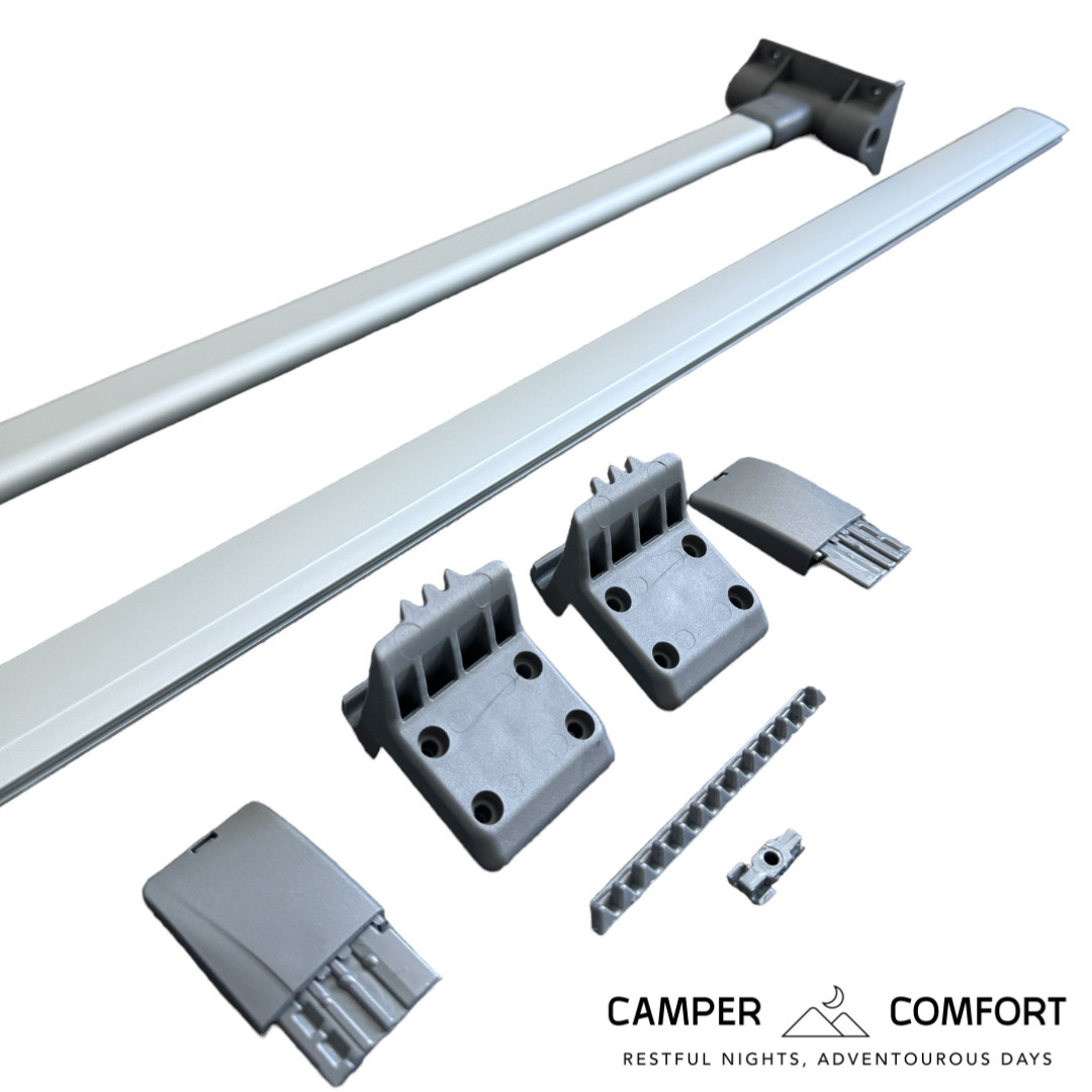 Kit de patas y rieles de mesa plegable Campervan Comet, plateado VWT5/T6 autocaravana/caravana