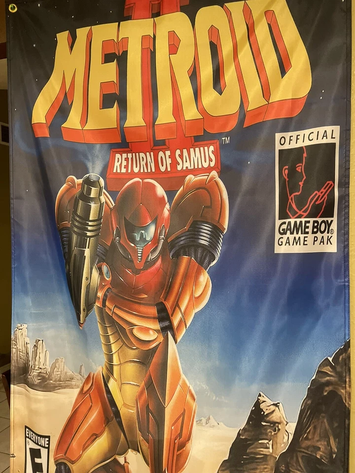 Metroid II 2 Return of Samus Nintendo Game Boy Boxart 5' Flag Poster 1994 - Image 3 of 3