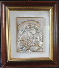 CAPEZZALE IN ARGENTO MADONNA CON BAMBINO 41X47