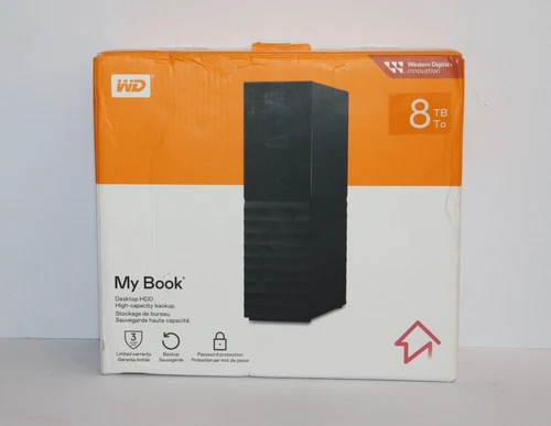 Western Digital WD Portable My Book 8TB USB-A HDD WDBBGB0080HBK