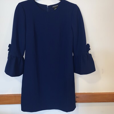 Club Monaco Blue 3/4 Trumpet Sleeve Sheath Dress Size 2