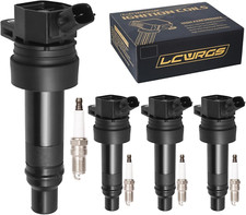 4 Ignition Coil Pack Spark Plugs for 1.6 L4 Kia Soul Rio Hyundai Veloster Accent