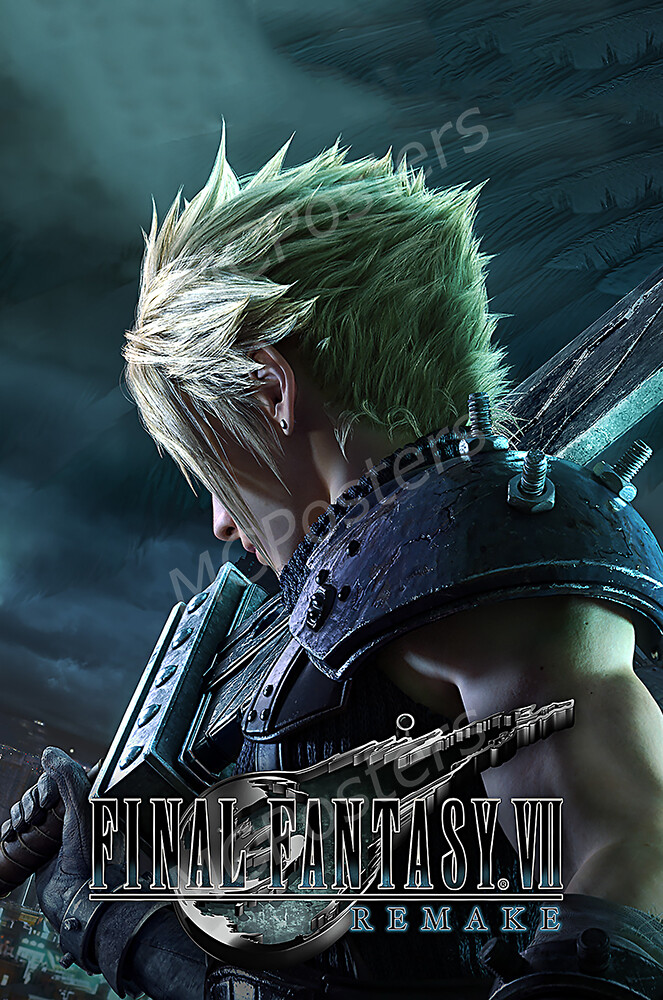 Final Fantasy VII Remake Cloud Strife PS4 Premium POSTER MADE IN