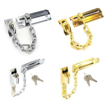 Securit Various Size Brass & Chrome Door Chain Pol And Locking Door Chain Pol