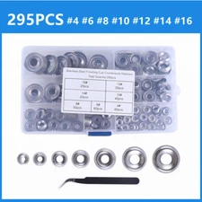 295PCS Countersunk Washers,304 Stainless Steel Finish washers #4#6#8#10#12#14#16